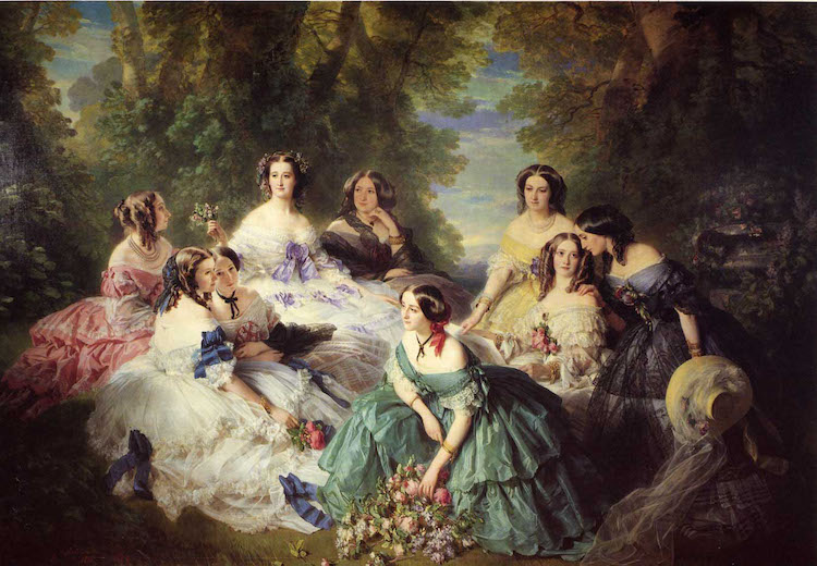 Franz-Xaver WInterhalter, l'impératrice Eugénie entourée de ses dames d'honneur,